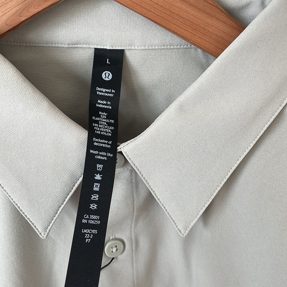 NWT Lululemon New Venture Long Sleeve Shirt Raw Linen Size Large - Picture 3 of 7